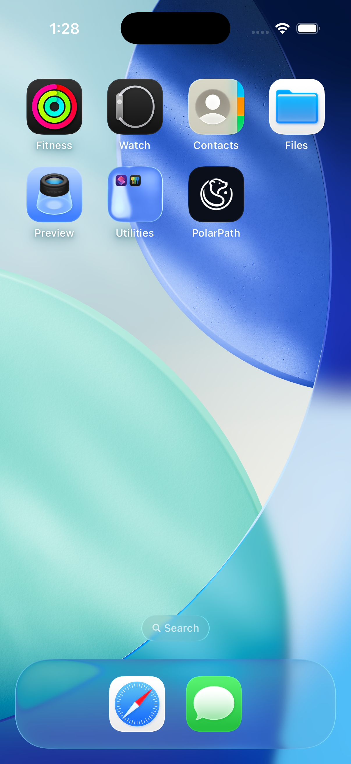 PolarPath mobile app icon on a phone home screen